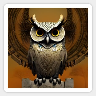 Owl guardian of the temple of Athena Sticker